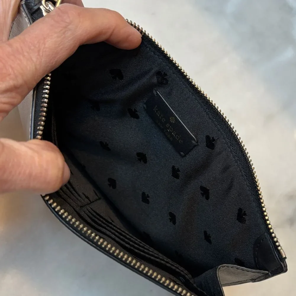 Kate Spade Colorblock Saffiano Leather XL Wristlet Clutch Pouch Wallet
